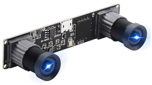 Joselin Caméra USB à Double Objectif Synchronisée avec Capteur CMOS OV9750 Webcam 1,3 MP Module de Caméra USB 3D VR OTG Stéréo
