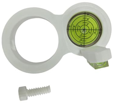 Baoblaze Piccola a bolla circolare, strumento di misurazione del livello del trapano, accessorio per trapano elettrico per mobili, Bianco