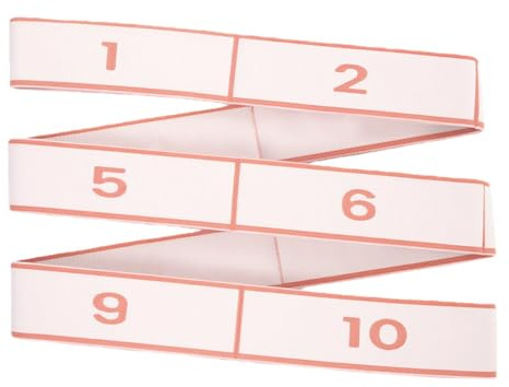 Banda Elástica de Yoga de 10 Bucles, Banda Elástica Segmentada para Fitness, Entrenamiento de Baile y Gimnasia (Rosa)