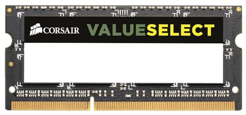 Corsair Value Select SODIMM 4GB (1x4GB) DDR3L 1600MHz C11 Memoria per Laptop/Notebook, Nero