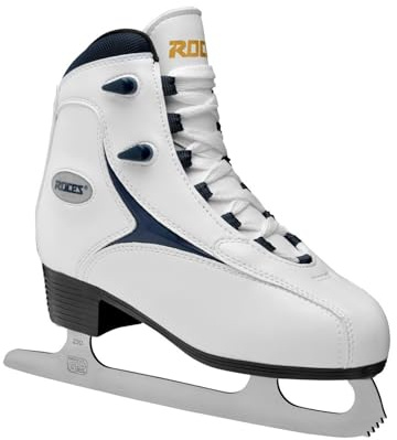 Roces Women's Sport & Leisure RFG 1 Durable Comfortable Fashionable Lace-Up Ice Figure Skates with Stainless Steel Blades, Reinforced Synthetic Upper & Anatomic Padding, White, 9