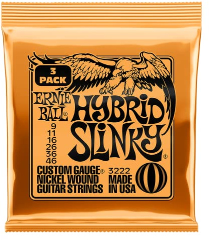 Ernie Ball 2222 Hybrid Slinky 9-46 (6 Pack Bundle)