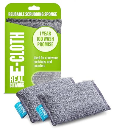 E-Cloth Non-Scratch Scrubbing Pads, Reusable Sink & Dish Sponges - 2 Pack