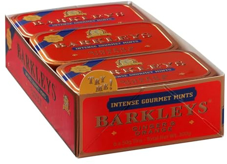 Barkleys Gourmet Mints - Ginger & Orange, 6 tins, 6er Pack (6 x 50 g), TP837, 95 * 60 * 20 mm