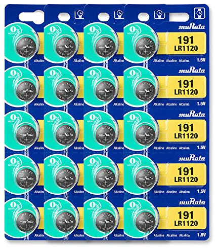 Murata LR1120 Battery AG8 391A 1.55V Alkaline Button Cell (20 Batteries)