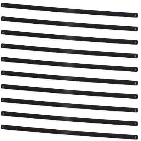 HAUTMEC Professional 150mm Bi-Metal Steel Mini/Junior Hacksaw Blades 6 inch, High Speed Steel Grounded Medium Teeth, Pack of 10, HT0150-UK