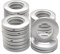 Kinsinder 32 Pcs Curtain Eyelet Rings, Round Plastic Rings Inner Diameter 40mm DIY Rings for Window & Shower Curtain (Silver)