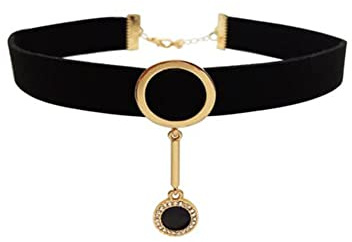 Wedity Noir Sexy PU Cuir Colliers Ras Du Cou Ras Du Cou Réglable Bijoux Ras Du Cou pour Femmes et Filles