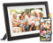 Frameo Digitaler Bilderrahmen WLAN, FUMAT 10.1 Zoll Elektronischer Bilderrahmen Digital 32 GB Speicher, Einfache Teilen von Fotos und Videos über Frameo App, Automatische Drehung,IPS HD Touchscreen