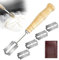 Couteau à Pain, Lame Boulanger avec 5 Acier Inoxydable Lames,Housse De Protection en Cuir,pour Pain Baguette Pâte Bretzel