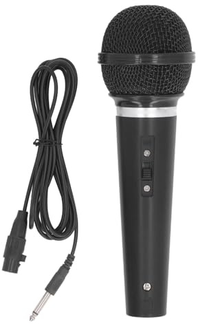 Walfront Microphone Filaire Portable Micro Vocal Cardioïde Dynamique Plug and Play Suppression du Bruit pour Le Chant de Conférence avec Un Matériau PC de Haute durabilité