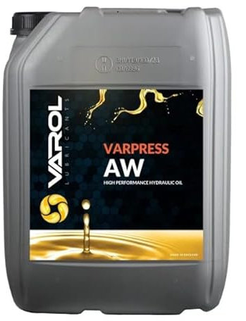 Varol Lubricants - Varpress 46AW High Performance Hydraulic Oil - 20 Litre (1PC) - Anti-Wear - DIN 51524 PART 1 + 2 - ISO 46