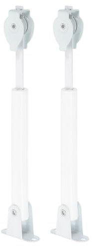 sourcing map 2Pcs Universal Spring Loaded Cord Tensioner, Metal String Tension Rod Pulleys, Curtain Locking Cord Tension Pole Adjustable for Cord Loops and Draperies Vertical Blinds