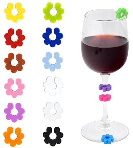 SGERUFZ Lot de 12 marque-pages en silicone pour différentes tasses et fournitures de décoration