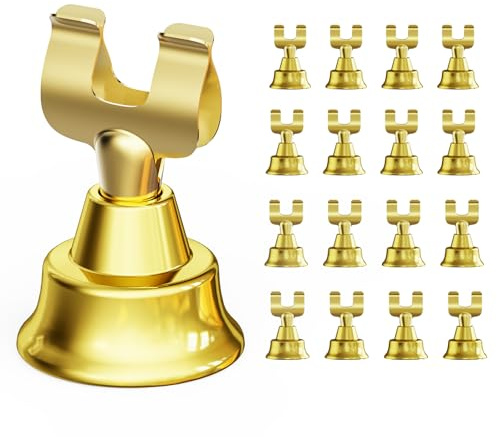 JICYOUP 16 Pack Gold Table Card Holders & Place Card Holders – Elegant Table Number Holders for Weddings, Events & Parties – Photo & Menu Card Holder for Table Display – 1.8 Inch Tall