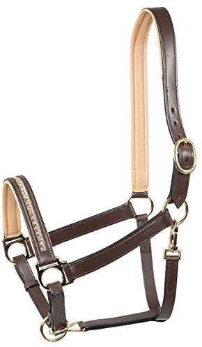 PFIFF 102504 Castania - Cabestro de piel, color marrón y beige