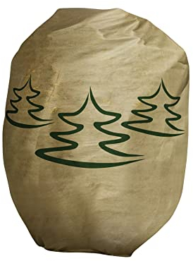 Windhager Telo Protettivo Invernale in Tessuto Non Tessuto, Protezione dal Freddo, antigelo, da Giardino, Motivo Albero di Natale, Misura XXL, 1,4 x 2 m, Beige, 07007