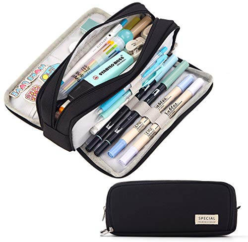 CICIMELON Federmäppchen Große Kapazität Federtaschen Teenager Mädchen Mäppchen mit Reißverschluss Make-up Tasche für Schule & Büro