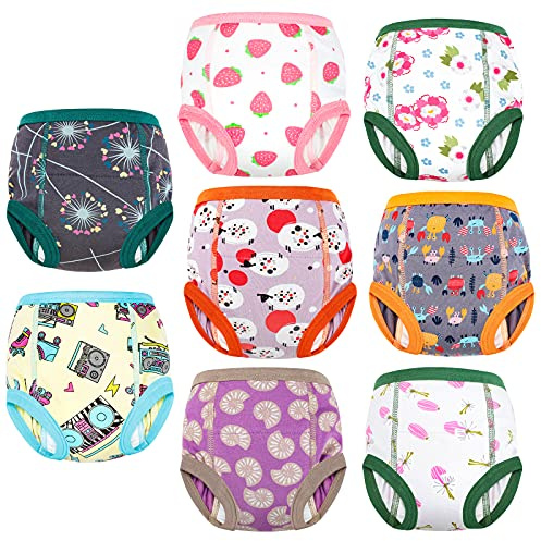 MooMoo Baby Potty Training Pants 8 Packs Absorbent Toddler Training Underwear for Boys and Girls 2T-6T…
