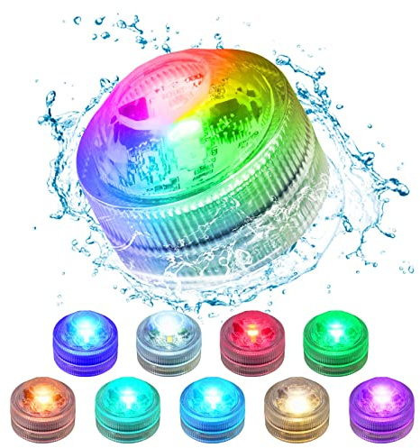 Christmas Lights Waterproof Submersible LED Lighting: Remote Control RGB Lights, Suitable for Garden Ponds, Aquariums, Outdoor Camping, Parties, SPAs, Marine Habitats, and Decorative Fountains