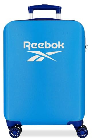 Valise Cabine Reebok Maveryck Bleu 38x55x20 cms ABS Rigide Serrure latérale à combinaison 34L 2.86 kgs 4 Double roues Bagage à Main