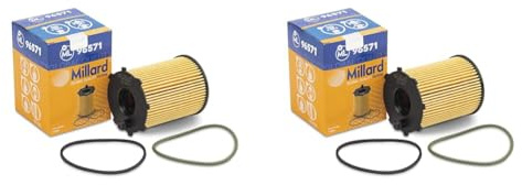 Filtre à huile pour voiture Millard ML96571 99x72x26x26 mm Cartridge Global Quality (Lot de 2)