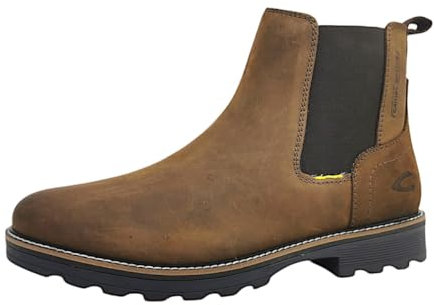 camel active Herren Klassische Stiefeletten, Männer Stiefeletten,Wechselfußbett,wasserabweisend,warm gefüttert,Cafe,44 EU