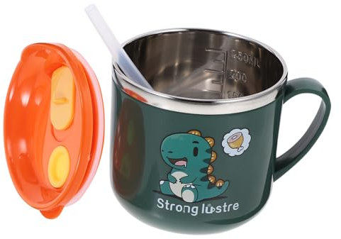 Amosfun 3st Schnabeltasse Trinkbecher Für Babys Becher Vakuumisolierter Becher Trinkflasche Kleinkind Emaille-tasse Für Kinder Schnippige Kaffeetasse Green Pp Kunststoff Gehäuse