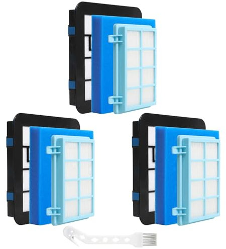 Inwee 3 Stück FC9331/09 Filter für Philips Bodenstaubsauger FC8010/02, FC9332/09, FC9555, FC9550, FC9334, FC9333, FC9330, Ersatzfilter für Philips Power Pro Compact Cyclone 5 Filter Active Serie