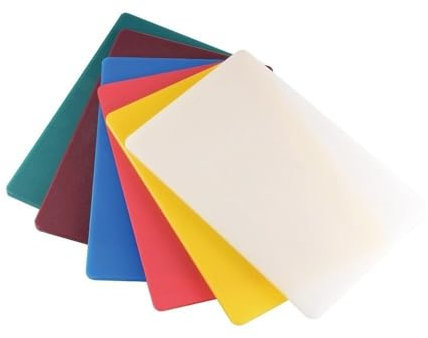 Forgast HACCP Juego de 6 tablas de Cortar profesionales para cocina, Tabla de cortar de polietileno, Tabla de cortar para servir, Varios usos, Accesorio de cocina, Libre de BPA, 45x30 cm, Multicolor