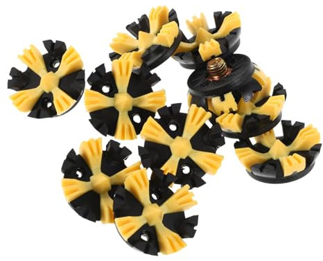Toddmomy 10piezas Tacos De Golf Reemplazo Clavos Antideslizantes para Zapatos De Golf Diseño De Seis Garras para Campos Césped Color Negro