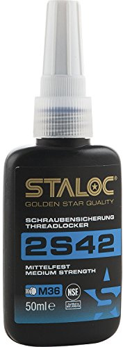 STALOC Schrauben-Sicherung 2S42 | mittelfest | Schraubenkleber bis M24 | blau | 50 ml