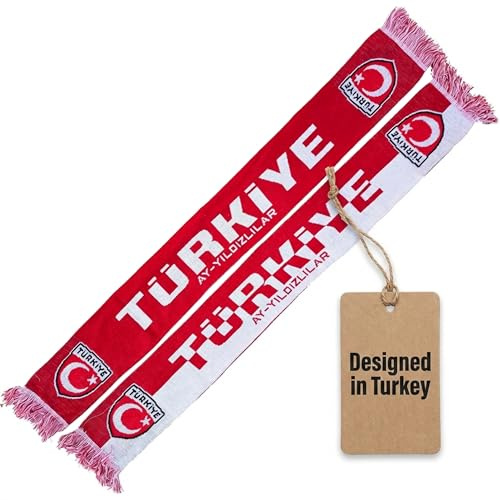Generisch Turkiet halsduk, turkos (stickad halsduk), för europeiska mästerskap, fotbollshalsduk, kult-halsduk, souvenirhalsduk