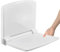 Heuffe Asiento de Ducha Abatible Grueso con Respaldo de Pared - 200kg Capacidad Antideslizante, Silla Plegable para Personas Mayores, Blanco