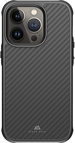 Black Rock - Hülle Carbonhülle Robust Case Real Carbon Passend für Apple iPhone 14 Pro I Karbon Handyhülle, Fiber Cover (Carbon Schwarz)