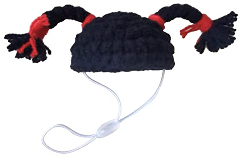 Chapeaux d'oiseaux pour perroquets, tresses amusantes, accessoires de costume, chapeau tricoté avec sangle extensible pour hamsters perruches