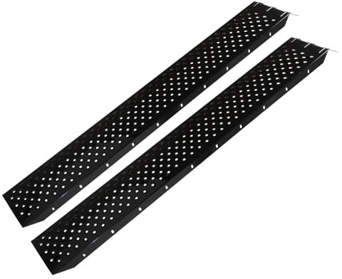 TRUTZHOLM Paar Auffahrrampen Stahl 183 cm Traglast 400 kg Stahl schwarz gebördelt Verladerampe Quads