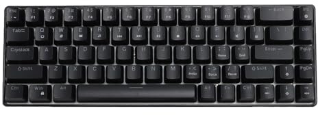 CHICIRIS Tastiera da Gioco Meccanica con Interruttore Blu a 68 Tasti con Retroilluminazione Blu Ghiaccio, Plug and Play per OS X e, Tecnologia ABS per Giocatori