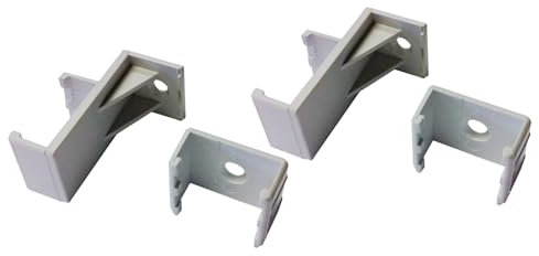 Selectric T4-Bracket Fixing Mounting Bracket Clips for T4 Fluorescent Under Cabinet Light, Pack of 2