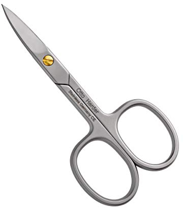OTTO HERDER® NAGELSCHERE FUSSNÄGEL -Profi Nagelschere rostfrei 9cm Einseitige Mikrozahnung mit goldener nachstellbarer Schraube - Fußnagelschere für Fingernägel und Fußnägel