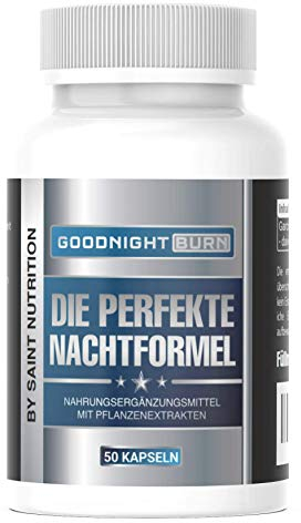 Saint Nutrition® GOODNIGHT F-BURN Kapseln Vegan - 1 Kapsel für die Nacht mit Garcinia Cambogia - für Männer & Frauen, schnell + hochdosiert