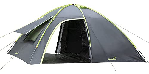 Skandika Tente dôme Vaasa pour 4 Personnes | Tente compacte, étanche, Colonne d'eau 3000 mm, revêtement argenté, 2 entrées, Cabine Sombre, Hauteur 195 cm | Tente de Camping, Festival, Vacances