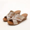 Wttfc Mules Femme Elegante Confort Sandales a Talon Haut Plateforme Femme été Slip on Sandals Compensé à Bout Ouvert Femme Chaussures de Plage été Claquettes Femme Dos Nu,d'or,8