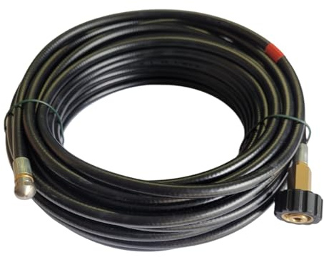 REINHOLD-Rohrreinigungsschlauch 15m Reinigungsschlauch, Kanalratte passend für Kärcher M22x1,5IG, max 200bar mit 4-fach Rohrreinigungsdüse 1,8“ DN5 Reinigung von Kanalrohre, Dachrinne, Abflussrohre