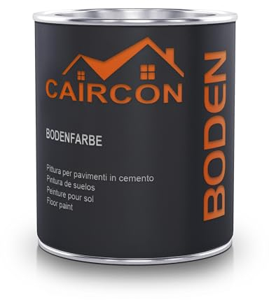 CAIRCON Bodenfarbe Betonfarbe Fußbodenfarbe Bodenbeschichtung Steinfarbe Gelb - 750ml