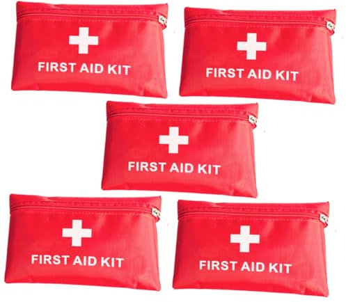 BCOATH 5stücke Mini Tragbare Erste Hilfe Tasche Aus Robustem Material Kompakt Und Leicht Für Reisen Wandern Camping Und Andere Outdoor-aktivitäten Sowie Zur Aufbewahrung Kleiner Notfallvo