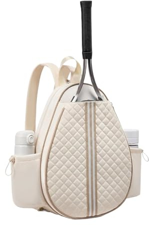 Genérico Mochila De Tenis Racket - Mochila De Equipos De Tenis Ropa, Gimnasio Y Accesorios De Playa | Diseño Práctico para Niñas, Mujeres, Hombres, Niños | De La Vida Y La Mesa