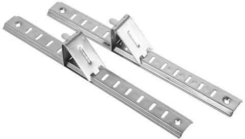 SEWACC Barras de Soporte de Acero Inoxidable Plata para Estantes de Refrigerador 2 Piezas, Fácil Instalación, Uso Versátil para Organizar y Fijar Estantes en Cocina