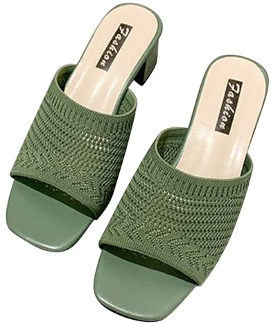 Damsandaletter med klack, sandaler för kvinnor, knubbig klack, hög, rosett, fritidsskor 41 breda