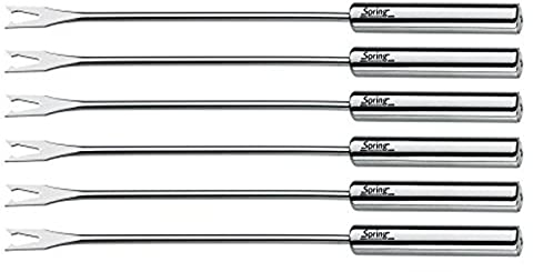 Spring 2690270606 Fondue-Gabeln 6 Stück, Edelstahl, silber, 1,6 x 12 x 27,2 cm